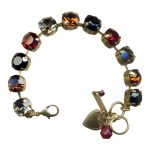 Mariana Bracelet Timeless Ruby Red, Amber, Jet, Clear & Navy Blue Austrian Crystals Red Stiletto Paradise Coll. - Image 2