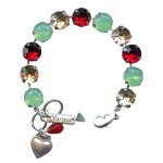 Mariana Bracelet Simply Elegant Ruby, Topaz & Pacific Opal Austrian Crystals My Treasures Coll. - Image 3