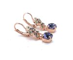 Mariana Earrings Fab Bow in Purple Velvet & Peridot Austrian Crystals My Treasures Coll. - Image 3
