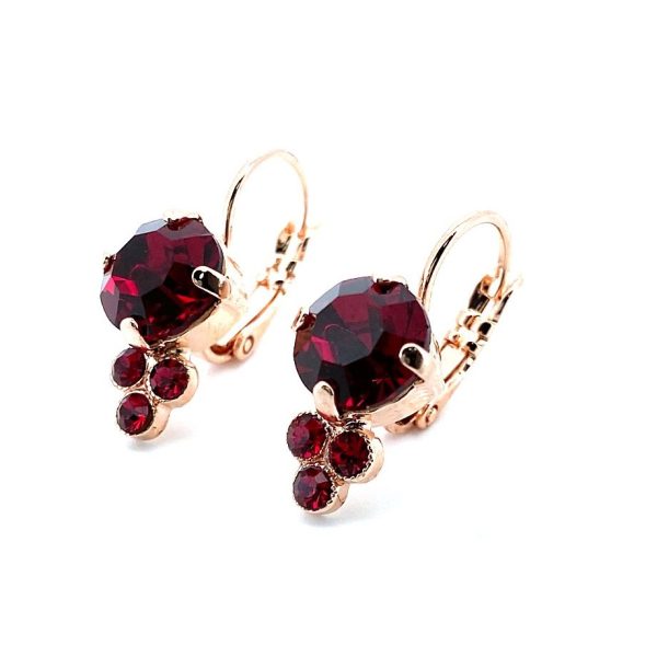 Mariana Earrings Stunning Ruby Austrian Crystals My Treasures Coll.