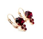Mariana Earrings Stunning Ruby Austrian Crystals My Treasures Coll. - Image 2