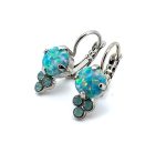 Earrings By Mariana Woman Moon Yellow Mineral and Opal Swarovski Crystals - Image 2