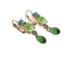 Earrings By Mariana Woman Elegance Fern and Mint Green Swarovski Crystals - Image 2