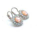 Earrings By Mariana Woman Fab Floral Peach and Opal Swarovski Crystals - Image 2