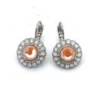 Earrings By Mariana Woman Fab Floral Peach and Opal Swarovski Crystals