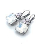 Earrings By Mariana Songbook Coll. Charming White Opal & Rose Opal Swarovski Crystals
