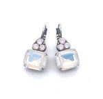 Earrings By Mariana Songbook Coll. Charming White Opal & Rose Opal Swarovski Crystals - Image 2