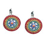 Mariana Earrings Fab Siam, Topaz, Blue Zircon, Sapphire & Orange Opal Austrian Crystals Fantasy Nirvana Coll. - Image 2