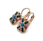 Earrings By Mariana Woman Exquisite Emerald and Opal Swarovski Crystals