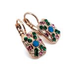 Earrings By Mariana Woman Exquisite Emerald and Opal Swarovski Crystals - Image 3