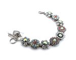 Bracelet By Mariana Woman Glamorous Rose Peach and Vitrail Swarovski Crystals - Image 3