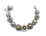 Bracelet By Mariana Woman Glamorous Rose Peach and Vitrail Swarovski Crystals