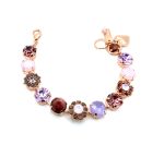 Bracelet By Mariana Elizabeth Icons Coll. Adorable Vintage Rose, Lt Amethyst, Cyclamen Opal, & White Opal Austrian Crystals