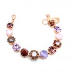 Bracelet By Mariana Elizabeth Icons Coll. Adorable Vintage Rose, Lt Amethyst, Cyclamen Opal, & White Opal Austrian Crystals