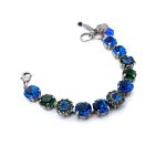 Bracelet By Mariana Woman Glamorous Capri Blue and Emerald Swarovski Crystals - Image 3