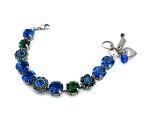 Bracelet By Mariana Woman Glamorous Capri Blue and Emerald Swarovski Crystals - Image 2