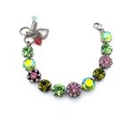 Bracelet By Mariana Gypsy Soul Coll. Rose and Period Green Swarovski Crystals