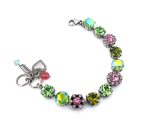 Bracelet By Mariana Gypsy Soul Coll. Rose and Period Green Swarovski Crystals - Image 3