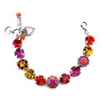 Bracelet By Mariana Woman Charming Hyacinth, Fuchsia and Siam Swarovski Crystals - Image 4