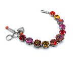 Bracelet By Mariana Woman Charming Hyacinth, Fuchsia and Siam Swarovski Crystals - Image 2