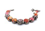 Mariana Bracelet Fab Rose Delite, Fuchsia, & Lt Peach Austrian Crystals My Treasures Coll. - Image 2