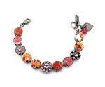 Mariana Bracelet Fab Rose Delite, Fuchsia, & Lt Peach Austrian Crystals My Treasures Coll.