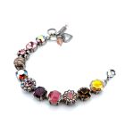 Bracelet By Mariana Woman Glitzy Rose Delite and Siam Swarovski Crystals