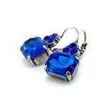 Earrings By Mariana Woman Elegant Sapphire Swarovski Crystals