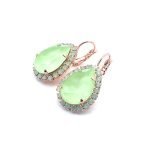 Earrings By Mariana Caribbean Life Coll. Mint and Pacific Opal Swarovski Crystals