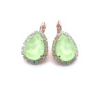 Earrings By Mariana Caribbean Life Coll. Mint and Pacific Opal Swarovski Crystals - Image 2