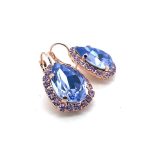 Earrings By Mariana St Lucia Caribbean Life Coll. Elegant Tanzanite & Provence Lavender Austrian Crystals - Image 2