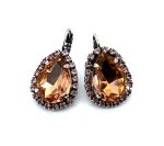 Earrings By Mariana Woman Lovely Rose and Padparadscha Swarovski Crystals - Image 2
