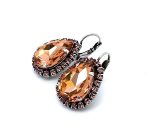 Earrings By Mariana Woman Lovely Rose and Padparadscha Swarovski Crystals