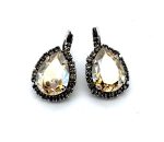 Earrings By Mariana Woman Elegant Golden Shadow Swarovski Crystals - Image 3