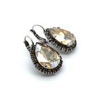 Earrings By Mariana Woman Elegant Golden Shadow Swarovski Crystals - Image 2