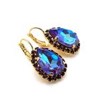 Earrings By Mariana Woman Elegant Sun Kissed Plum and Amethyst Swarovski Crystals - Image 2