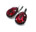 Earrings By Mariana Woman Stunning Ruby Red Swarovski Crystals