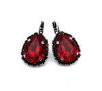 Earrings By Mariana Woman Stunning Ruby Red Swarovski Crystals - Image 2