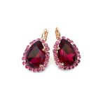 Earrings By Mariana Woman Adorable Fuchsia and Rose Swarovski Crystals - Image 3