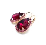 Earrings By Mariana Woman Adorable Fuchsia and Rose Swarovski Crystals
