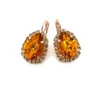 Earrings By Mariana My Treasures Coll. Fashionable Copper & Golden Shadow Swarovski Crystals - Image 3
