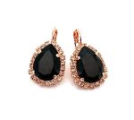 Earrings By Mariana Woman Luxurious Jet and Peach Swarovski Crystals