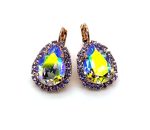 Earrings By Mariana Woman Shimmering Paradise Shine and Violet Swarovski Crystals - Image 3