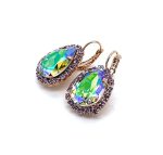Earrings By Mariana Woman Shimmering Paradise Shine and Violet Swarovski Crystals