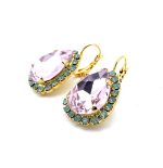 Earrings By Mariana Woman Charming Rose and Pacific Opal Swarovski Crystals - Image 2
