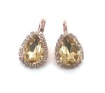 Earrings By Mariana Woman Precious Topaz and Silk Swarovski Crystals - Image 3