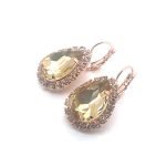 Earrings By Mariana Woman Precious Topaz and Silk Swarovski Crystals
