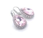 Earrings By Mariana Woman Lovely Lt Rose and Rose Opal Swarovski Crystals - Image 3