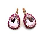 Earrings By Mariana Woman Sassy Fuchsia and Lt Rose Swarovski Crystals - Image 3