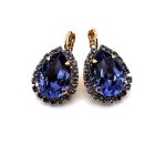 Earrings By Mariana Woman Sophisticated Tanzanite Swarovski Crystals - Image 3